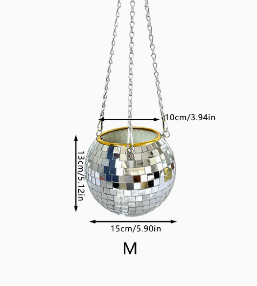 Boho Disco Ball Hanging Planter