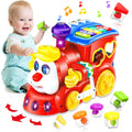 Baby Toys for 1 Year Old Boy Girl Gift Musical Train Baby Toys 6-12 12-18 MonthsEarly Educational Learning Montessori Kids Toys with Blocks/Light Toddler Christmas Birthday Gifts for 1 2 3 Year Old
