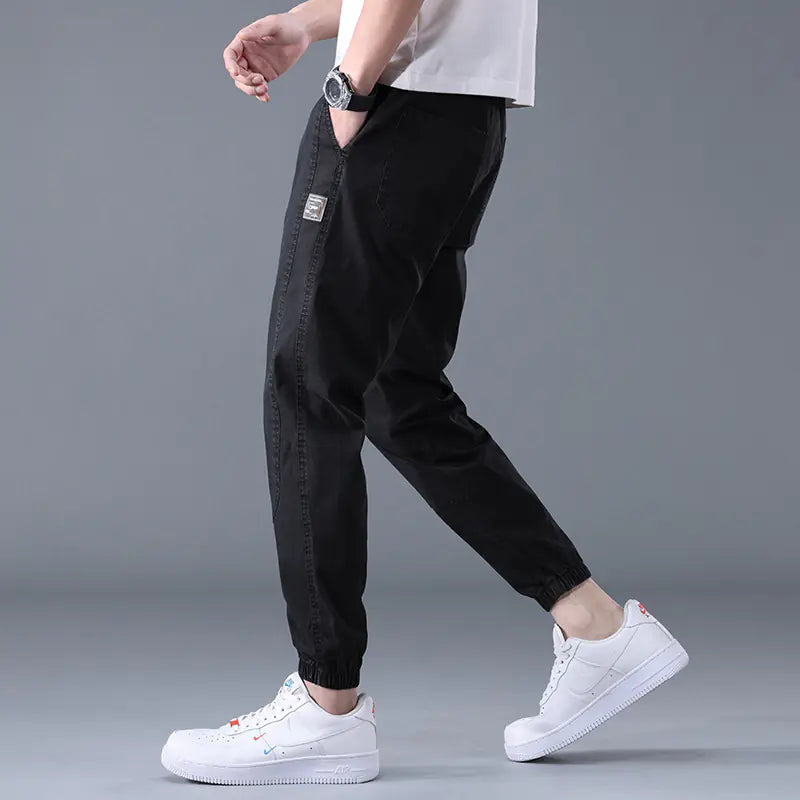 Men's Casual Loose Drawstring Sports Pants - Trendy Design